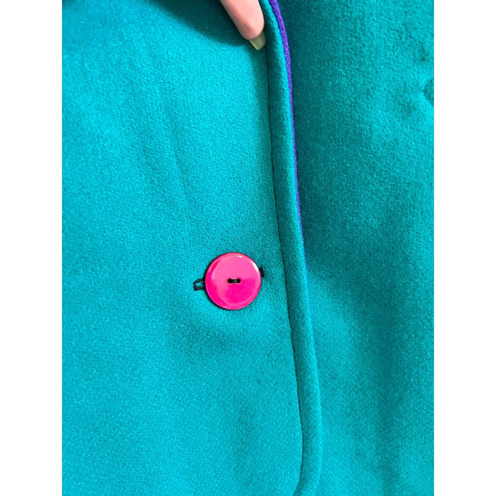 1980s 80s Vintage Western Southwest Cindy Owings Colorblock Wool Blazer Jacket - Picture 8 of 9